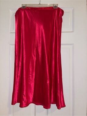 Rachel Zoe pink Satin Midi Skirt
